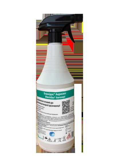 Засіб дезінфікуючий для дезінфекції та очищення виробів медичного призначення «Бланідас® Аеросепт (Blanidas® Aerosept)», 1000 мл з дозуючим тригером